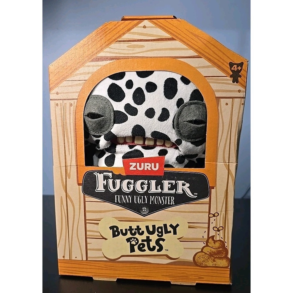 Fuggler Butt Ugly Pets Annoyed Alien Dalmation Dog 9" Zuru Plush MONSTER  RARE